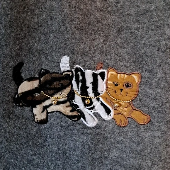 Lisa International Wool cat and mouse vest 3X gray - Picture 2 of 5